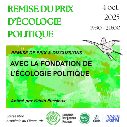 Prix du livre d'écologie politique 2025